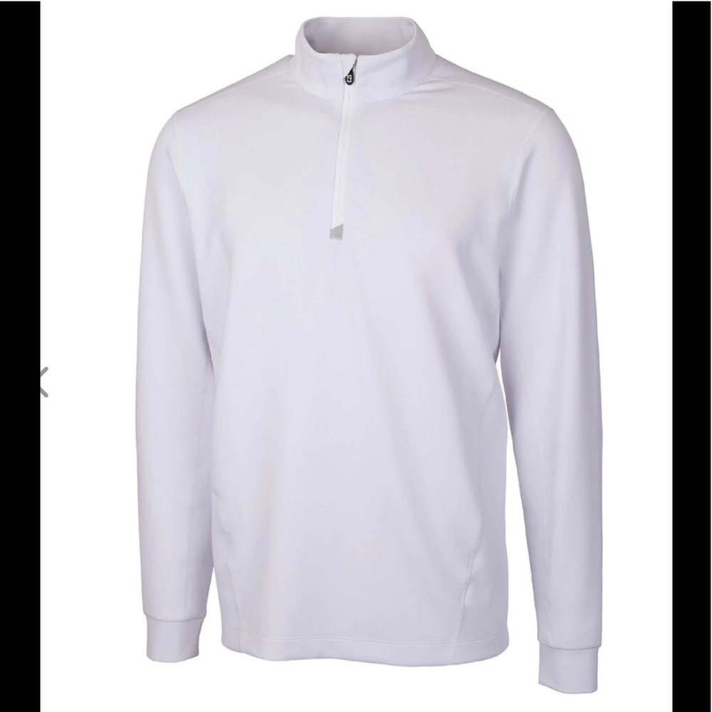 CUTTER & BUCK LONG SLEEVE 1/2 Zip sttetch T shirt CB DRYTEC LARGE golf pullover